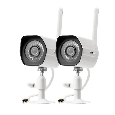 Zmodo 2-Pack 1080P WiFi Indoor/Outdoor Security Camera With Night Vision • $37.99