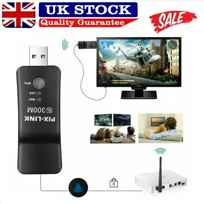 Samsung Capable Smart TV LAN Adapter Ethernet WiFi Wireless Dongle 300M RJ-45 UK • £9.79