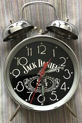 Jack Daniels Chrome Alarm Clock Rare Vintage  Retro Heaven • £27.98