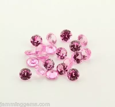 BULK (2mm - 15mm) Round AAA Lab Created Pink Sapphire • $16.43