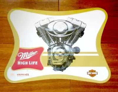 Miller High Life Beer 18 X 14 Harley Davidson Motor Paper Poster - New • $12