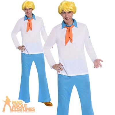 £32.99 • Buy Adult Fred Costume Scooby Doo Men Cartoon Character Book Week Fancy Dress Outfit