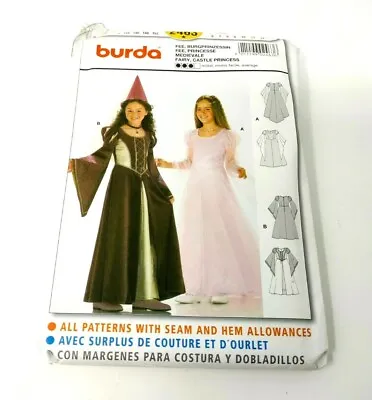 £11.95 • Buy Burda Historical Girls Medieval Dress  Costume Sewing Pattern 2463 New 6 To 12 Y