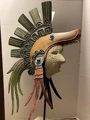 Enpekei International Mayan Headdress Mask Sculpture Handmade Wrought Iron Art ! • $84.95