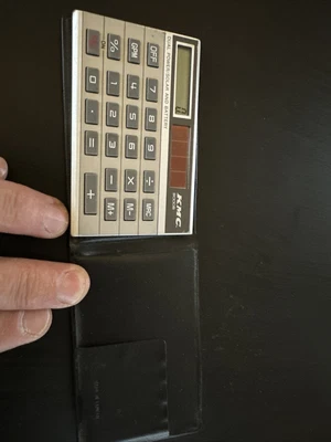 £5.51 • Buy Vtg KMC 9000B Solar Power Calculator Pocket /Credit Card Size W/Case Works