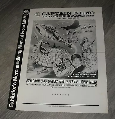 CAPTAIN NEMO And The UNDERWATER CITY PROMO MOVIE PRESSBOOK 1970 ROBERT RYAN • $9.99