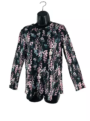 Pure Jill Womens Petite Size Small Long Sleeve Floral Print Shirttall Tee • $15