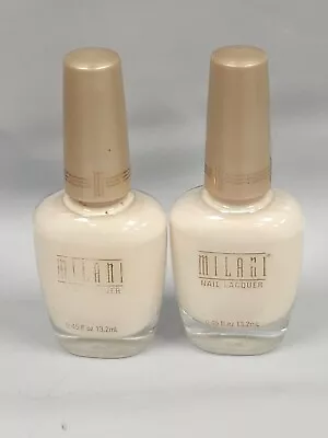 MILANI Nail Polish Lacquer # 301 White .45 Oz Each 2 Pcs New!!! • $7.87