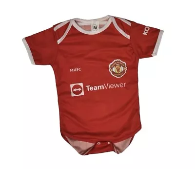 Manchester United One Piece Baby Mameluco 6-9 Months Red Soccer Jersey Ronaldo • $25