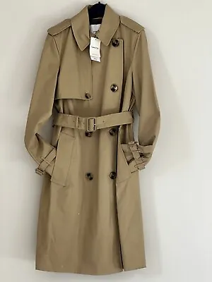 NEW MNG MANGO Cotton Classic Trench Coat Size USA  Medium • $90