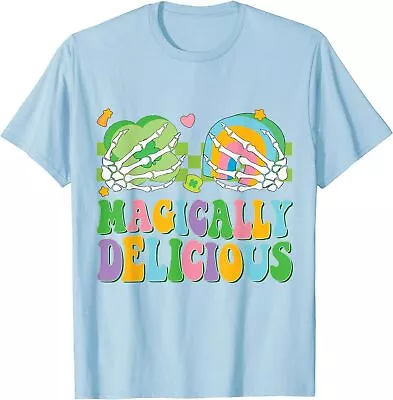 Magically Delicious Hippie St Patrick's Day Skeleton Unisex T-Shirt • $21.99