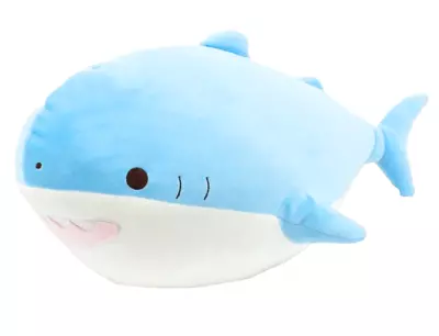 Yamani Blue Shark Plush Mochi UFO Large 18” Soft Cute RARE Stuffed Animal NEWwT • $17.96