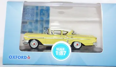 Oxford Chevrolet Impala Sport  Coupe Colonial Cream/white 1958 1:87 Scale • $18.27