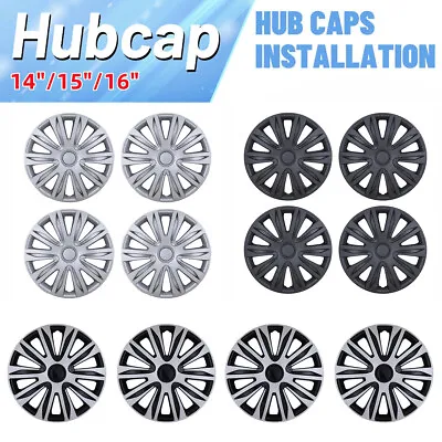 14 /15 /16  Set Of 4  Universal Wheel Rim Cover Hubcaps Snap On Car Truck SUV  • $40.99