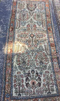 Antique Oriental Rug - 3x7- Beige - Handmade - Wool • $450