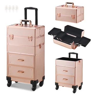 4 IN 1 Mobile Makeup Trolley Nail Technician Organizer Hairdressing Beauty Case • £95.95