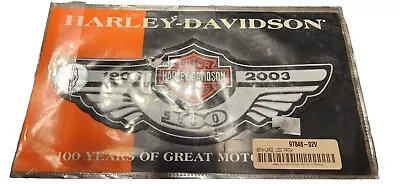 Authentic Vintage Never Used LG “100 Years” Wings Harley-Davidson Patch Emblem • $51