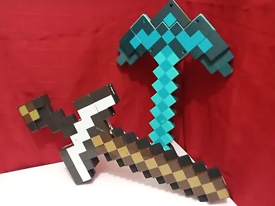 2x Minecraft Transforming Diamond Sword/Pickaxe 2 In 1 Transforming Tool  • $45