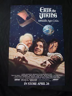 ERIK THE VIKING Movie Poster TERRY JONES TIM ROBBINS Original Video Store Promo • $30