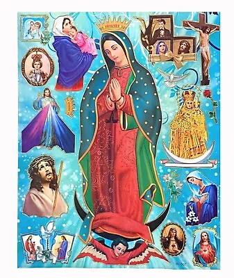 17 Pcs Catholic Religious Stickers Sacred Heart Jesus Virgin Mary St Joseph New • $9.99