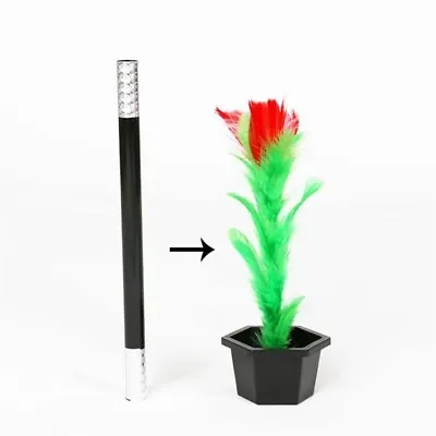 Appearing Flower From Wand Magic Trick Large Clown Kids Entertainer Easy Magic • £8.99