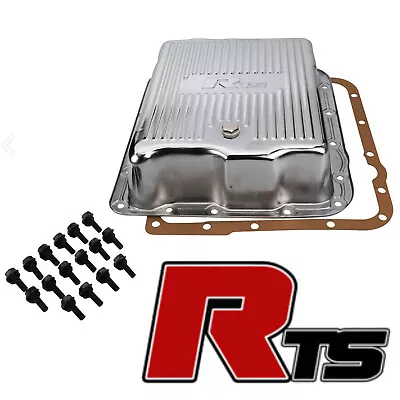 RTS Transmission Pan Deep Steel Finned Chrome GM Holden Chev 700R4 4L60 4L60 E • $86