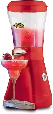 NOSTALGIA TACO TUESDAY MARGARITA MACHINE BLENDER 64 Oz SLUSHIES RED 8x9x18  • $35.19