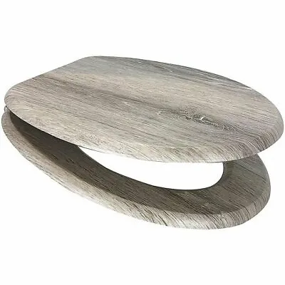 Euroshowers Wooden MDF Toilet Seats With Chrome Bar Hinge • £34.95