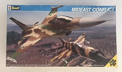 Revell 1/48 Mideast Conflict Israeli F-16 And Syrian MiG-21PF Kit 4765 NIOB 1985 • $46.75