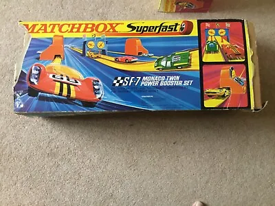 Vintage Matchbox Superfast Sf-7  Monaco Double Track Twin Power Booster Set • £51