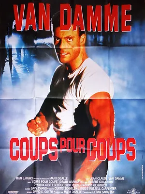 Poster 47 3/16x63in Stroke For Punching/Death Warrant 1990 Jeans Van Damme Neu • $41.77
