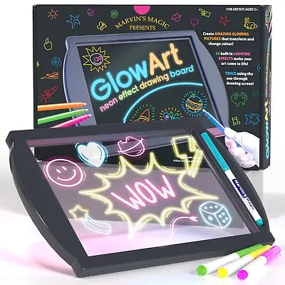 Marvin's Magic - Black Glow Art - Kids Doodle Board - Neon Drawing Board • £19.99