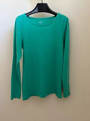 NEW With TAG ~ J.Crew  Long Sleeve Boat Neck Painter Tee ~ Turquoise ~ LARGE • $34.97