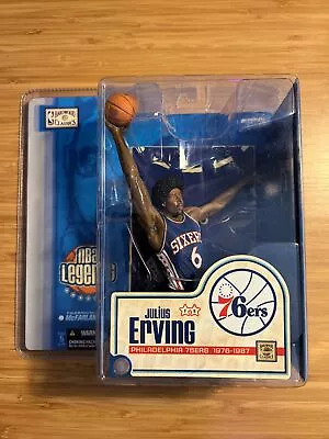 Julius Erving Philadelphia 76ers 1976-1987 NBA Legends 2005 McFarlane NIB • $30