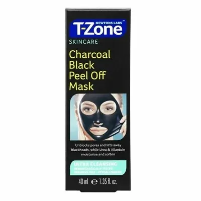 T-Zone Skincare Charcoal Peel Off Mask Ultra Purifying& Cleansing 40ml Inc P&P • £5.98