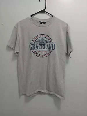 Elvis Presley Memphis Tennessee Graceland Official  GRAY T Shirt Sz Medium 2016 • $6.99