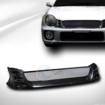 For 02-03 Subaru Impreza WRX Glossy Black Zero Aluminum Mesh Front Bumper Grille • $53.95