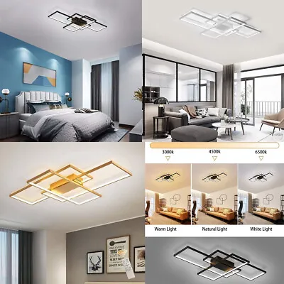 Modern Ceiling Lights Squares Chandelier Lamps Fixture For Living Room Kitchen • £42.99