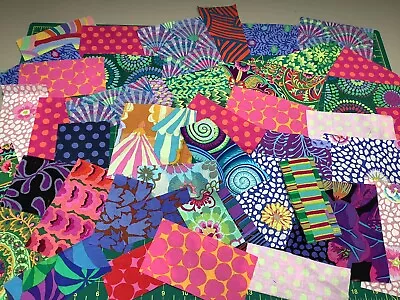 50 MIXED KAFFE FASSETT SCRAPS/REMNANTS  For PATCHWORK/QUILTING • £8.50