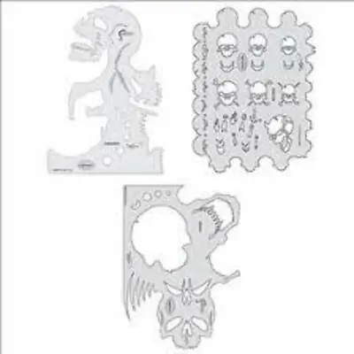 Iwata Skull Master Set Of 3 Template Airbrush Design Stencil • $139.99