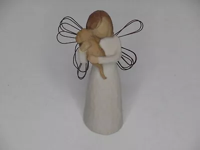 Susan Lordi Demdaco Willow Tree 1999 Angel Of Friendship Figurine Holding Puppy • $7.95