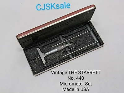 Vintage THE STARRETT Co. No.440 Micrometer Set Made In USA (USED). • $120