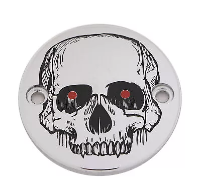 CUSTOM ENGRAVING Timer Cover Chrome Skull SKUL33-63 • $80.75