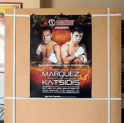 JUAN MANUEL MARQUEZ Vs. MICHAEL KATSIDIS : Original CCTV Boxing Fight Poster 30D • $105.68