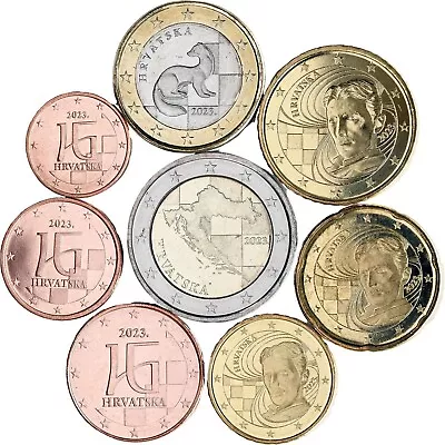 Croatia Euro Coins - 1 2 5 10 20 50 Cents And 1 2 € / 3.88€ Set - UNC • £1.29