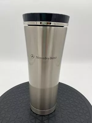 Mercedes Benz 16 Oz  Stainless Steel Silver Beverage Mug/ Cup Thermos Bottle EUC • $27