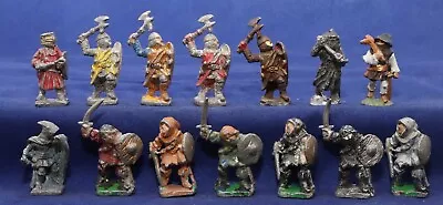 14 Metal Miniatures Heritage Knights 1237 Bandits TSR LOTR D&D W/ Paint 1979-80 • $22.38