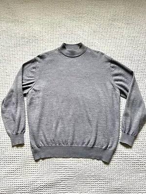 Vintage Canda Mens Gray Turtleneck Wool Sweater Size 2XL XXL Pullover • $22.50