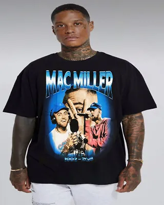 Mac Miller Blue Rap Hiphop Black T Shirts Men's Sizes • $11.69