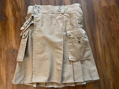 Utilikilt Style Khaki Kilt Size 34 With Pockets Skirt • $50